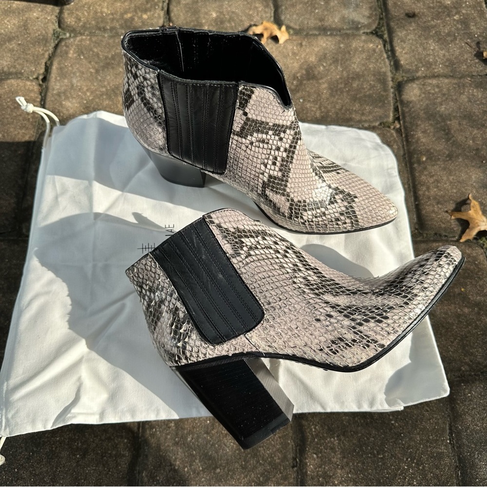 Alumnae Chelsea Snakeskin Booties - Picture 2 of 7